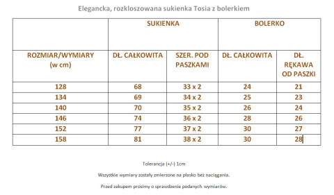 Elegancka, rozkloszowana sukienka Tosia z bolerkiem (ecrue) Elegancka, rozkloszowana sukienka Tosia z bolerkiem (ecrue)