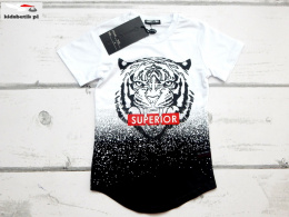 T-shirt TIGER SUPERIOR czarny/biały