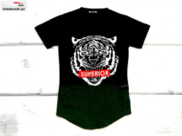 T-shirt TIGER SUPERIOR czarny/zielony