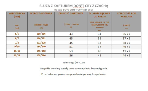Bluza z kapturem BOYS DON'T CRY czaszka Bluza z kapturem BOYS DON'T CRY czaszka