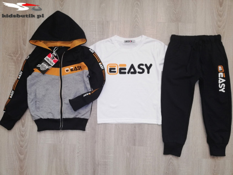 3 częściowy komplet dres EASY z taśmami granat