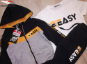 3 częściowy komplet dres EASY z taśmami granat