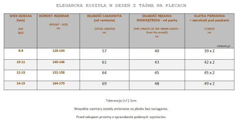 Elegancka czarna koszula w musztardowy deseń z taśmą na plecach Elegancka czarna koszula w musztardowy deseń z taśmą na plecach