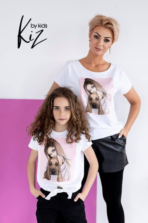 Bluzka MARIE LOVE IS YOU z ekranem dla mamy - biała Bluzka MARIE LOVE IS YOU z ekranem dla mamy - biała