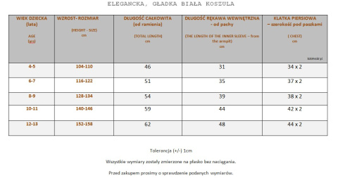Elegancka, gładka, biała koszula z długim rękawem Elegancka, gładka, biała koszula z długim rękawem