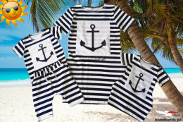 Striped tunic with an anchor for mom