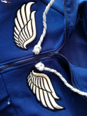 Płaszcz ANGEL ze złotymi skrzydłami - granat