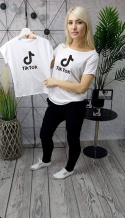 Koszulka, t-shirt TIK TOK - puder róż