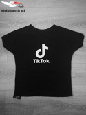 Koszulka, t-shirt TIK TOK - czarna