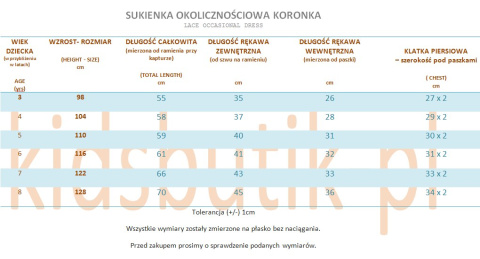 Sukienka koronkowa MANUELA Sukienka koronkowa MANUELA