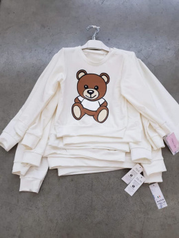 Sweatshirt with the Teddy Bear print - ecru
