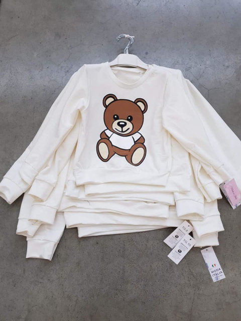 Bluza z nadrukiem MIŚ - ecru Bluza z nadrukiem MIŚ - ecru