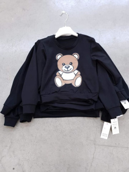 Sweatshirt with the Teddy Bear print - black