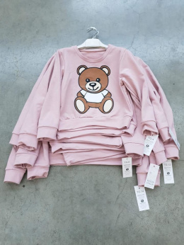 Sweatshirt with the Teddy Bear print - pink powder