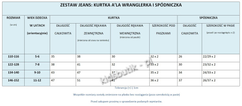Zestaw BLUE JEANS kurtka i spódniczka Zestaw BLUE JEANS kurtka i spódniczka