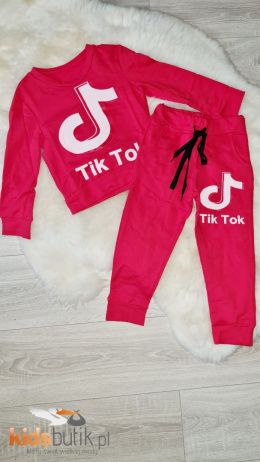 Zestaw dresowy TIK TOK ze spodniami - czerwony