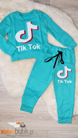 Zestaw dresowy TIK TOK ze spodniami - miętowy