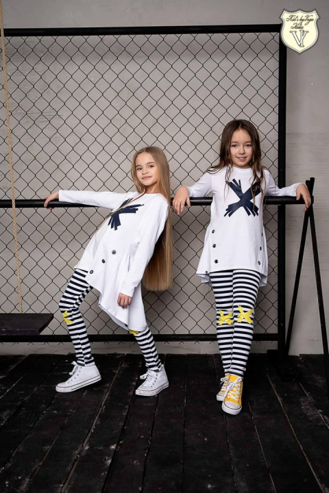 Zestaw X - tunika i legginsy w paski Zestaw X - tunika i legginsy w paski