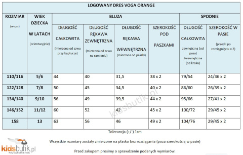 Logowany dres VOGA orange Logowany dres VOGA orange