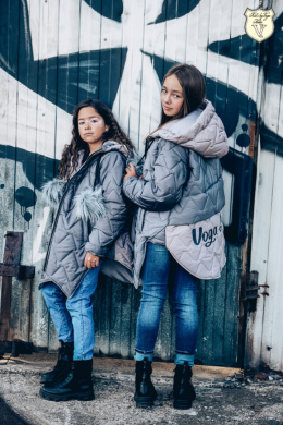 Asymmetrical, quilted, winter jacket VOGA GIRL