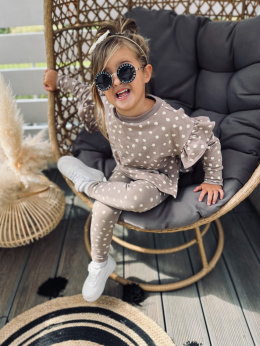 Tracksuit DOTS with frills - latte