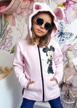Insulated sweatshirt Minnie Mouse with hood and ears - pink