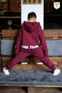 Ocieplany dres Voga Young Street - bordo