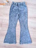 Spodnie jeans dzwony - niebieskie