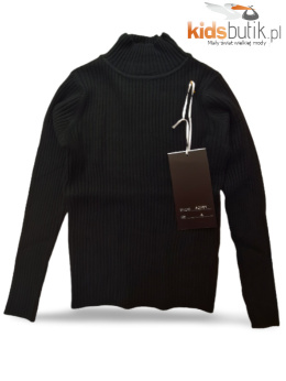 Striped sweater turtleneck - black