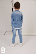 Sportowy garnitur jeansowy - niebieski