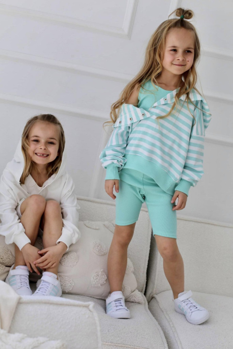Trzyczęściowy dres/komplet prążek - mięta Trzyczęściowy dres/komplet prążek - mięta