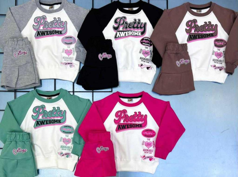 Komplet PRETTY - bluza i spódnico spodenki - czarny Komplet PRETTY - bluza i spódnico spodenki - czarny
