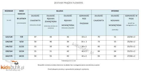 Komplet prążek Flowers - lilia Komplet prążek Flowers - lilia
