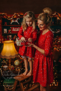Sukienka świąteczna STARS Mama i Córka - tu córka
