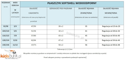 Płaszczyk softshell nieprzemakalny KONIE Płaszczyk softshell nieprzemakalny KONIE
