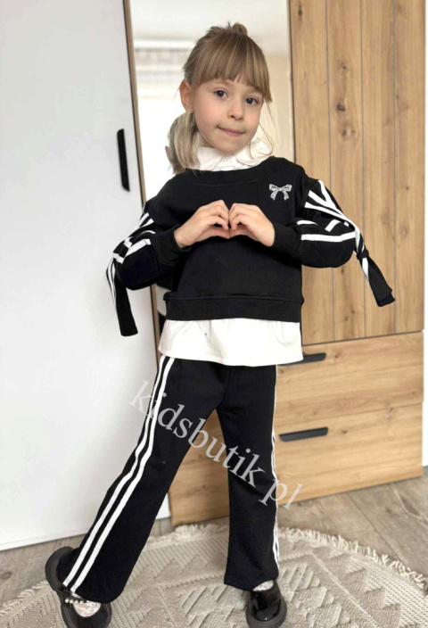 Sportowo elegancki komplet KOKARDKA z taśmami - czarny Sportowo elegancki komplet KOKARDKA z taśmami - czarny