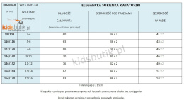 Elegancka sukienka Kwiatuszki - ecru