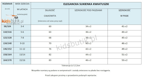 Elegancka sukienka Kwiatuszki - ecru Elegancka sukienka Kwiatuszki - ecru