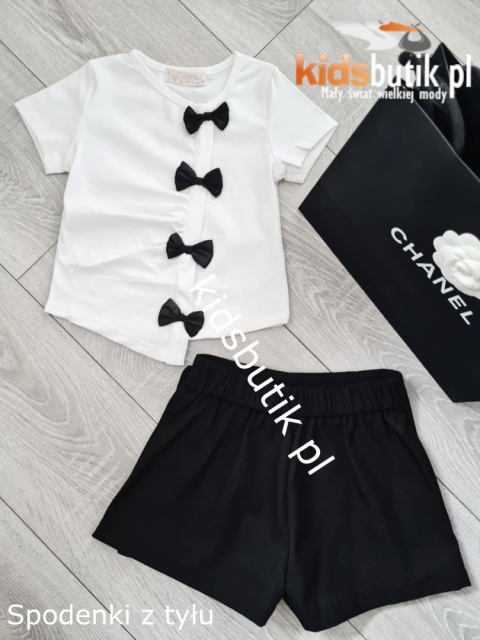 Eleganckie plisowane spódnico spodenki - czarne Eleganckie plisowane spódnico spodenki - czarne