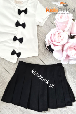 Eleganckie plisowane spódnico spodenki - czarne