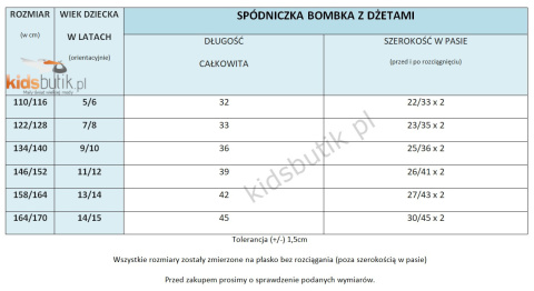 Spódniczka bombka dżety blink - niebieska Spódniczka bombka dżety blink - niebieska