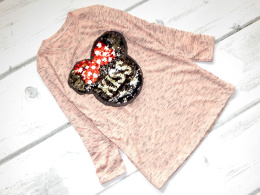 Sukienka/tunika z Magiczną Aplikacją 3D MINNIE KISS i roll-up'em na rękawach